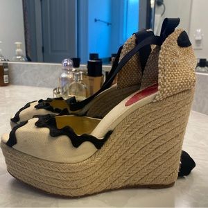 Christian Louboutin wedges with ties size 38